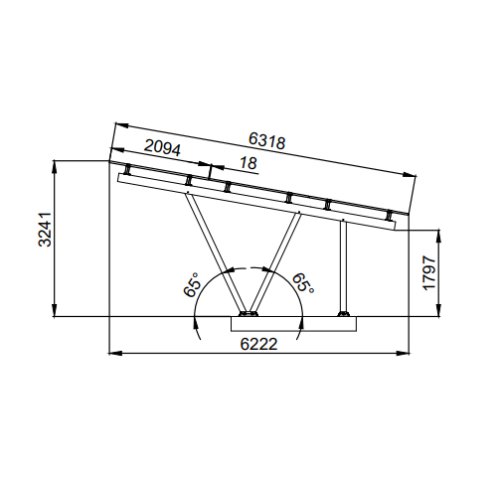 Карпорт (Carport) для автомобильных парковок тип D1, D3